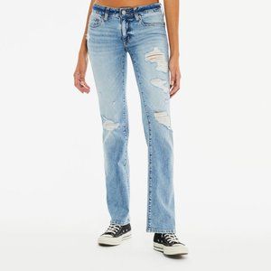 Aeropostale Medium Wash Low-Rise Flare Jean